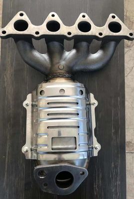 Three Way Platinum Palladium And Rhodium Catalytic Converter 200 Cell Density